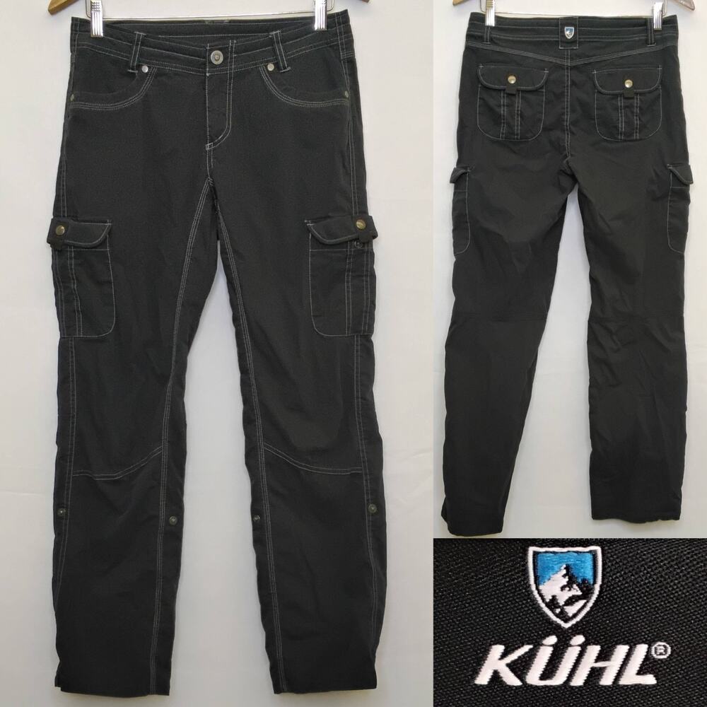 Kuhl Legendary Pants Women's 8 32"x29" Black Lightweight Hiking Outdoors #J5615